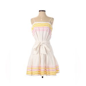 Lisa Marie Fernandez Womens Small Ruffle-Hem Bohemian Tiered Skirt Ric Rac Dress